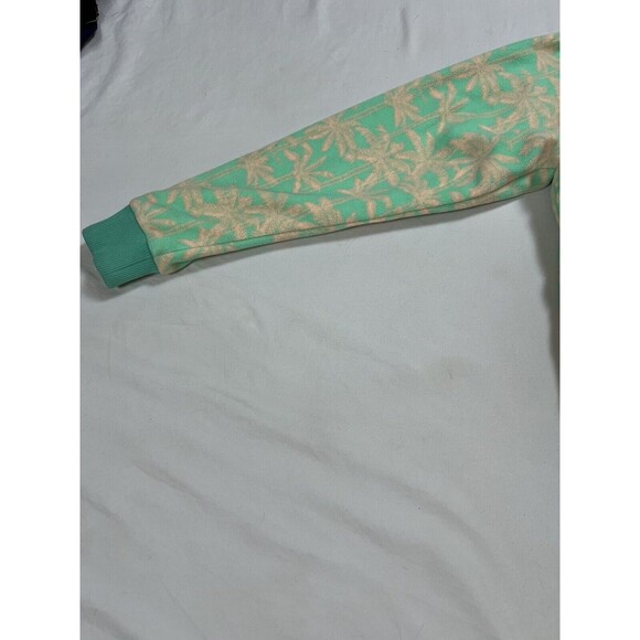 Chubbies Fleece Jacket Mens Medium Palm Tree Fluorescent Green Neon Full Zip - Picture 11 of 14